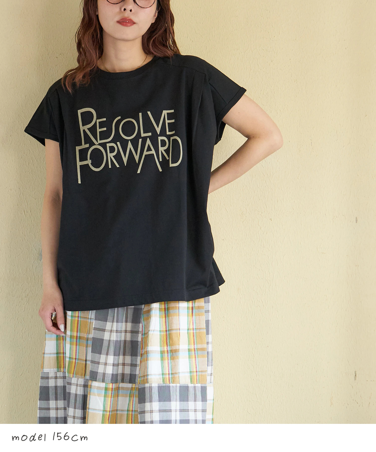 CUBE SUGAR(キューブシュガー) |【春新作】接触冷感 天竺 タック入り フレンチスリーブ Tシャツ