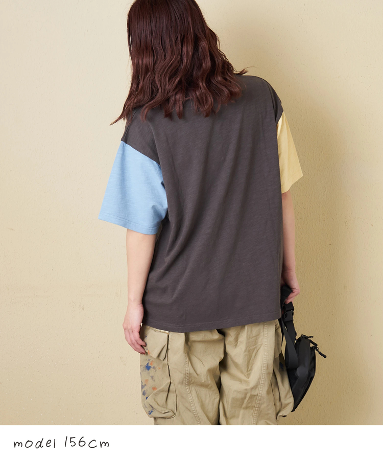 CUBE SUGAR(キューブシュガー) |【春夏新作】32/-スラブ天竺 Univers プリント Tシャツ