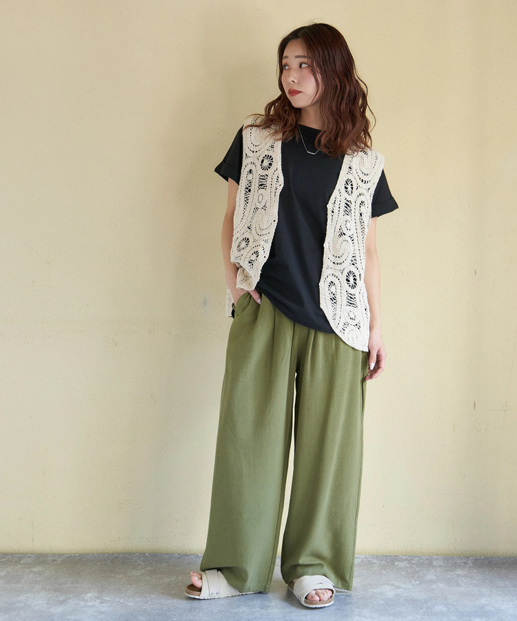 CUBE SUGAR(キューブシュガー) |【春新作】レース Vネック ベスト