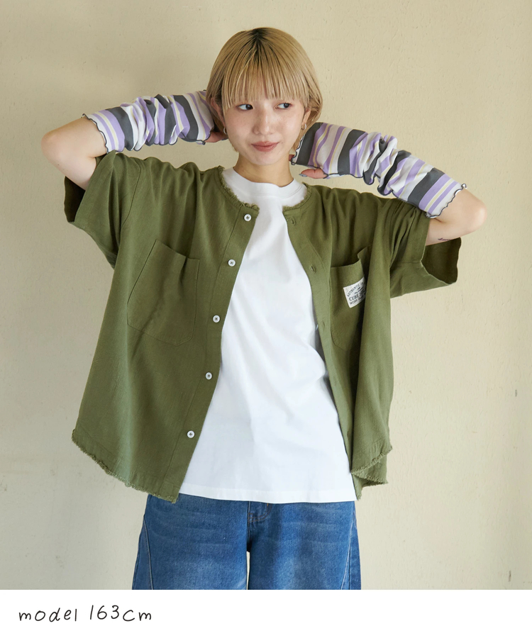 CUBE SUGAR(キューブシュガー) |【春新作】レトロボーダー 汗染み軽減 アームカバー