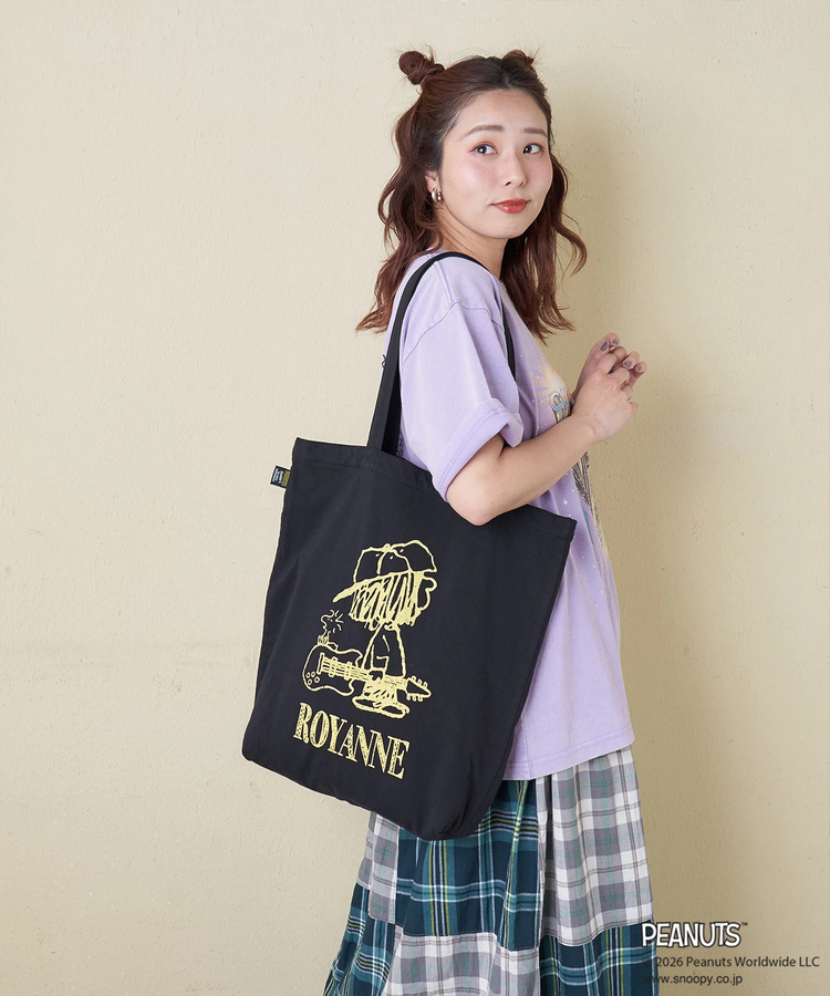 CUBE SUGAR(キューブシュガー) |【春新作】PEANUTS ( ピーナッツ ) 21/-OE天竺 Royanneトートバッグ