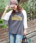 【春夏新作】26/-天竺 アニマル プリント ラグランスリーブ Tシャツ