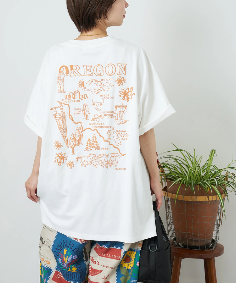 CUBE SUGAR(キューブシュガー) |【春夏新作】26/-天竺 発泡プリント ビッグTシャツ