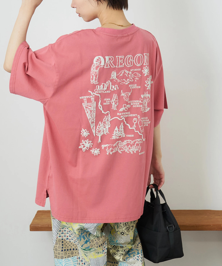 CUBE SUGAR(キューブシュガー) |【春夏新作】26/-天竺 発泡プリント ビッグTシャツ