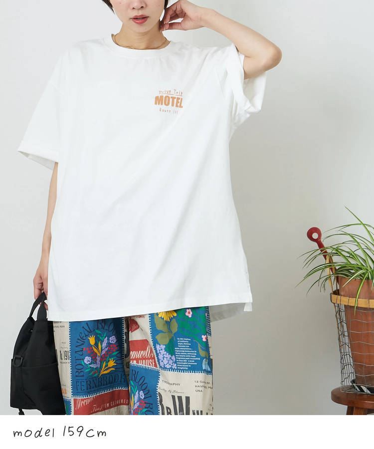 CUBE SUGAR(キューブシュガー) |【春夏新作】26/-天竺 発泡プリント ビッグTシャツ