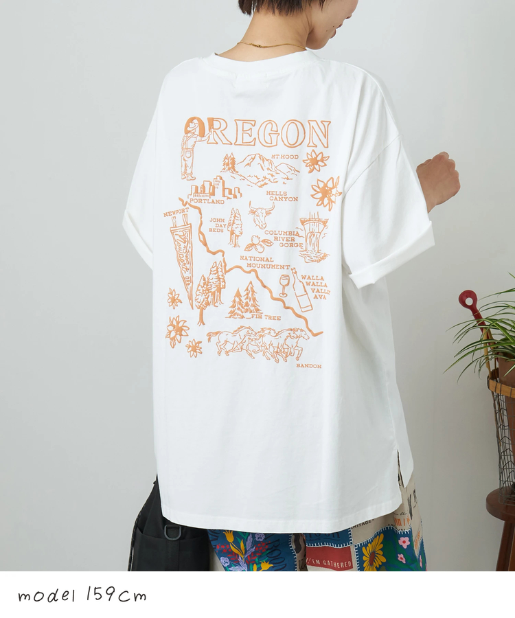 CUBE SUGAR(キューブシュガー) |【春夏新作】26/-天竺 発泡プリント ビッグTシャツ