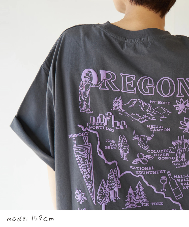 CUBE SUGAR(キューブシュガー) |【春夏新作】26/-天竺 発泡プリント ビッグTシャツ