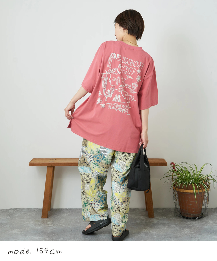 CUBE SUGAR(キューブシュガー) |【春夏新作】26/-天竺 発泡プリント ビッグTシャツ