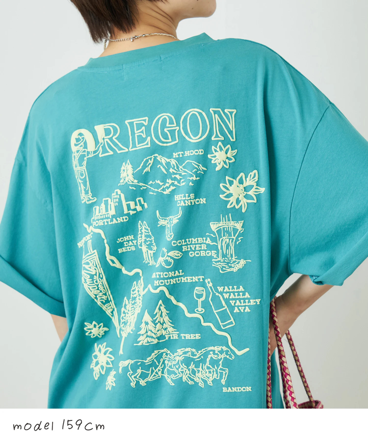 CUBE SUGAR(キューブシュガー) |【春夏新作】26/-天竺 発泡プリント ビッグTシャツ