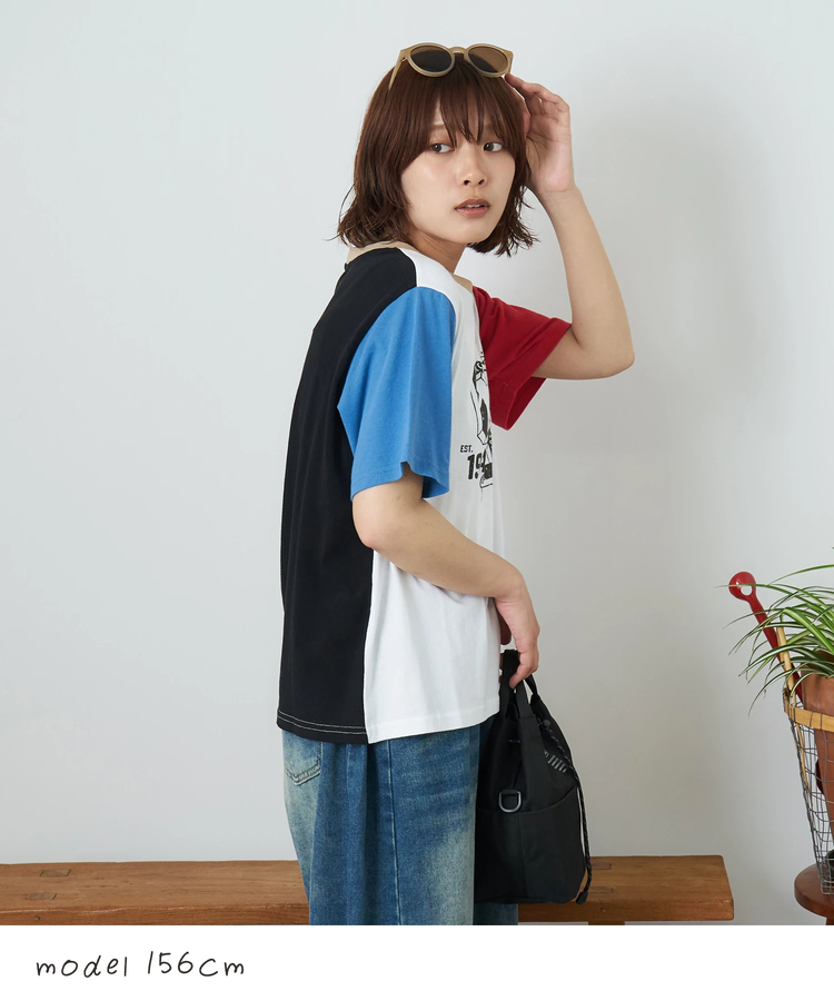 CUBE SUGAR(キューブシュガー) |【夏新作】21/-OE天竺 カレッジ プリント Tシャツ