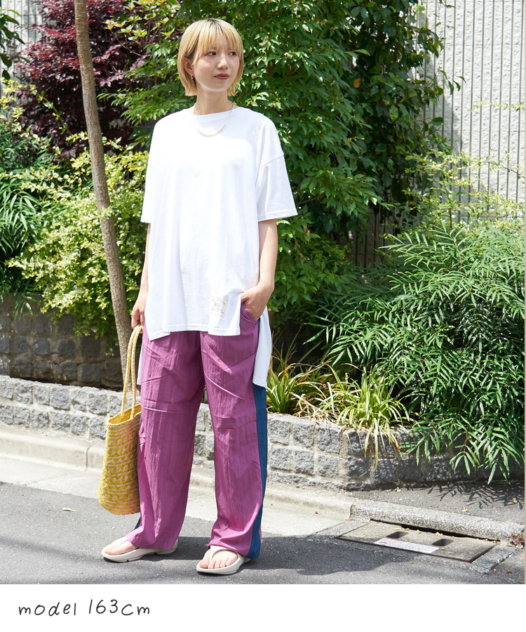 CUBE SUGAR(キューブシュガー) |【夏新作】21/-OE天竺 変形 チュニック Tシャツ