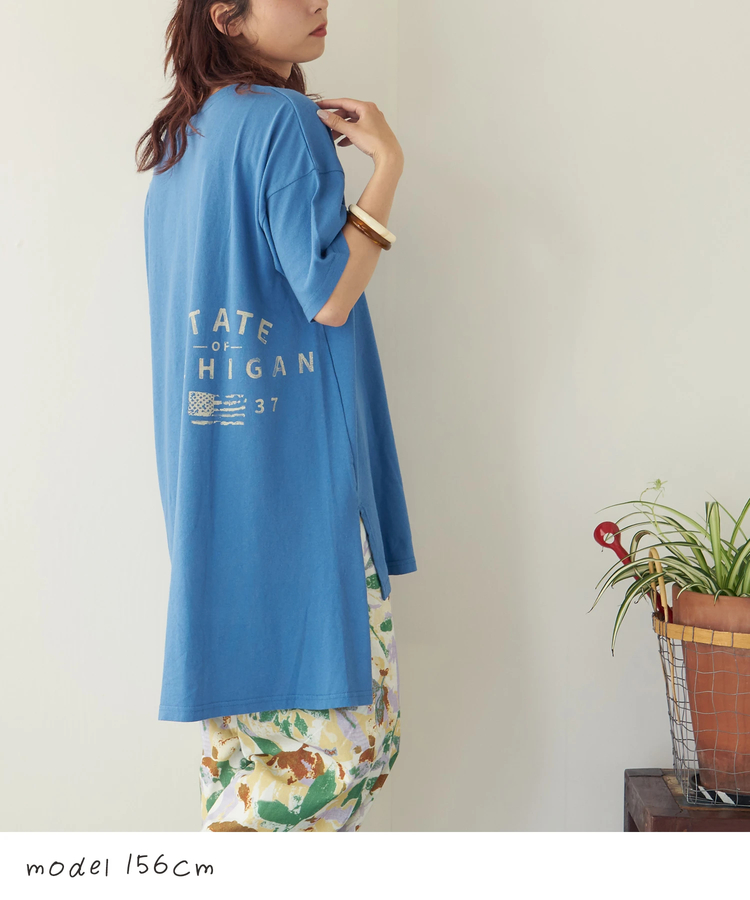 CUBE SUGAR(キューブシュガー) |【夏新作】21/-OE天竺 変形 チュニック Tシャツ