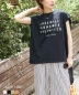 【春夏新作】26/-天竺 バック レースアップ ロゴ Tシャツ