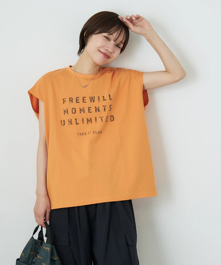 CUBE SUGAR(キューブシュガー) |【春夏新作】26/-天竺 バック レースアップ ロゴ Tシャツ