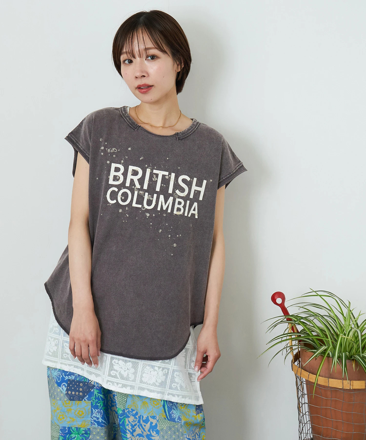 CUBE SUGAR(キューブシュガー) |【夏新作】21/-OE天竺 パウダー加工 カットオフ ノースリーブ Tシャツ