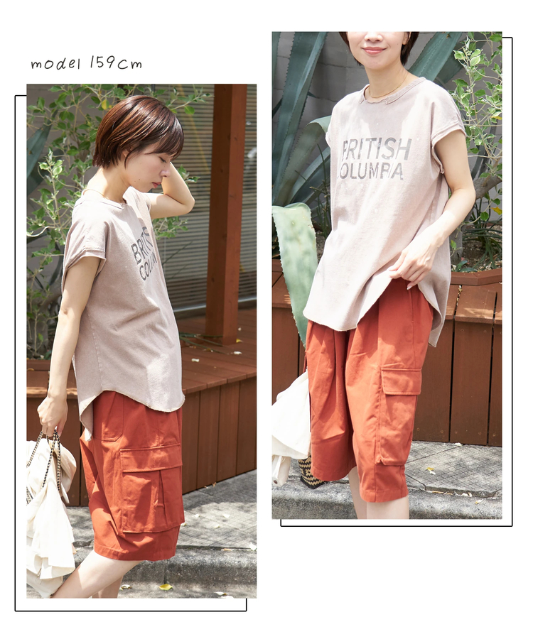CUBE SUGAR(キューブシュガー) |【夏新作】21/-OE天竺 パウダー加工 カットオフ ノースリーブ Tシャツ