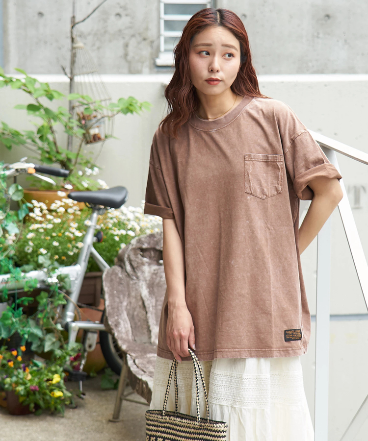 CUBE SUGAR(キューブシュガー) |【春夏新作】ピグメント染め ビッグ Tシャツ