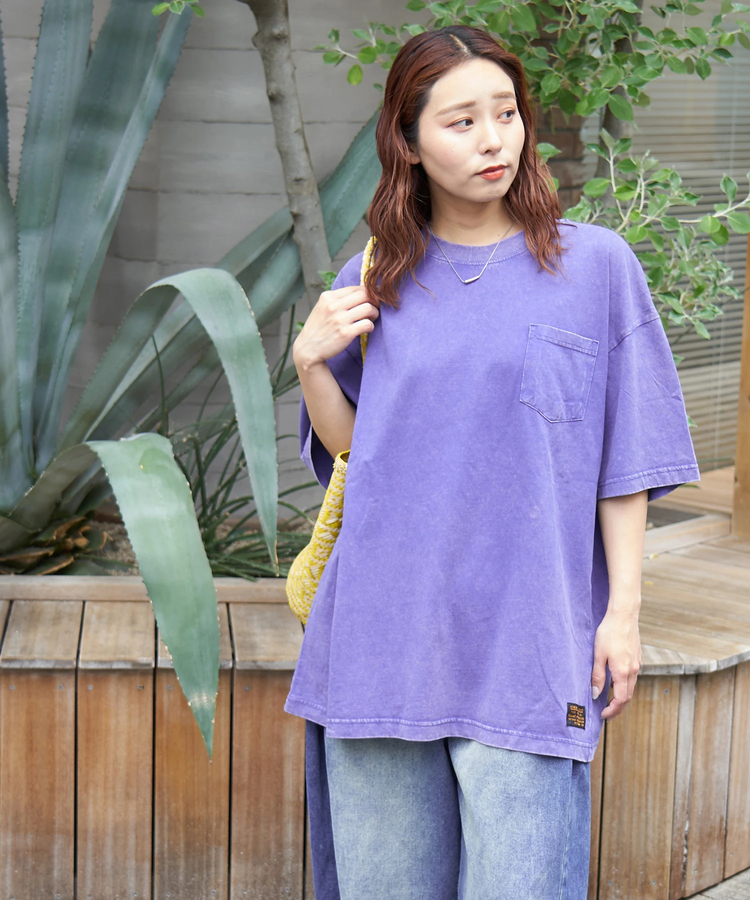 CUBE SUGAR(キューブシュガー) |【春夏新作】ピグメント染め ビッグ Tシャツ
