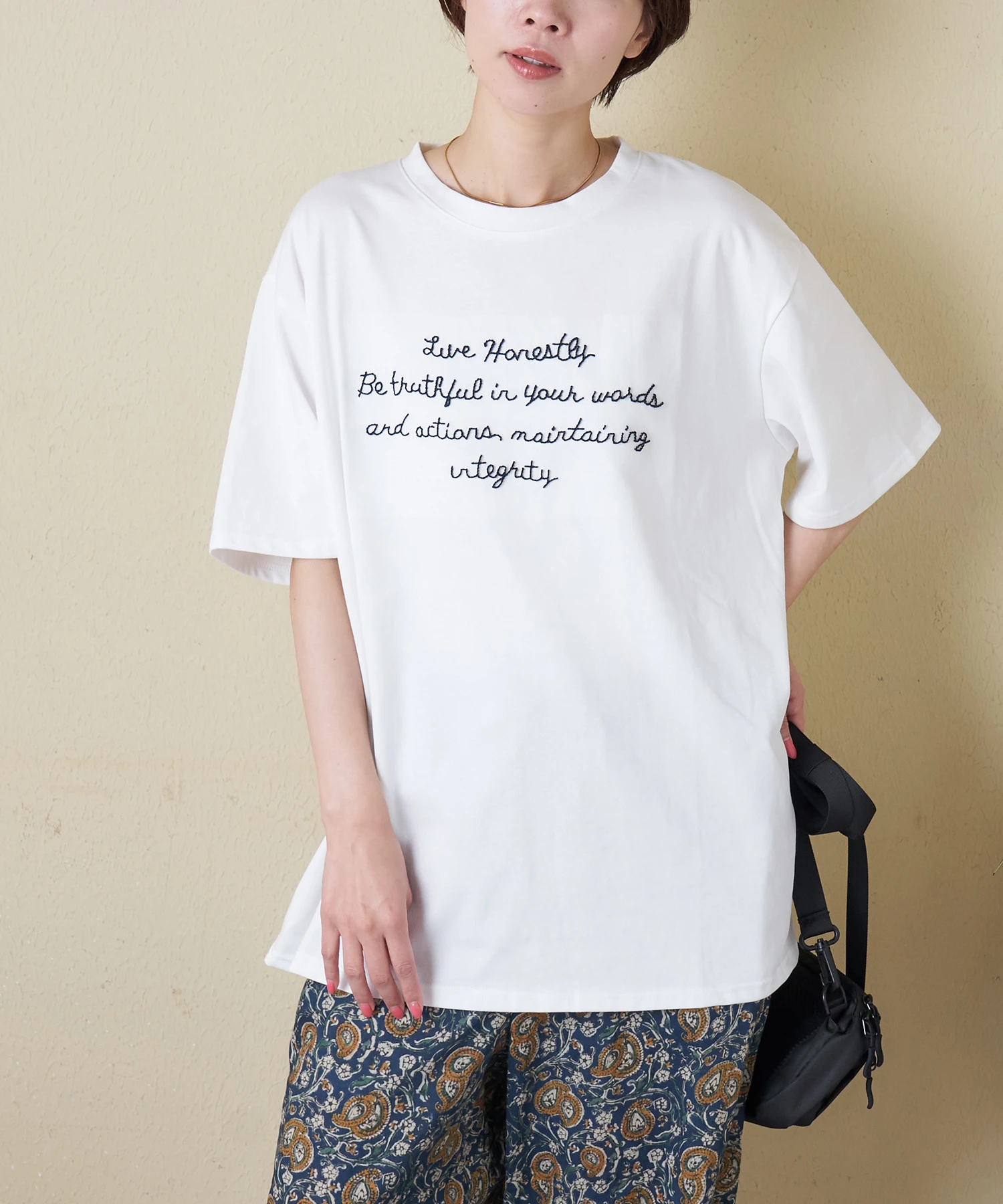 夏新作】ロゴ 刺繍 ビッグTシャツ｜ファッション通販サイトのCUBE