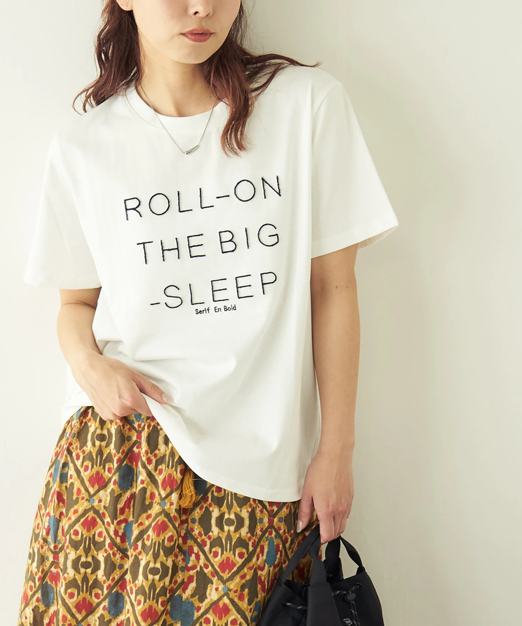 CUBE SUGAR(キューブシュガー) |【春夏新作】ブラシ 刺繍 ロゴ レギュラー Tシャツ