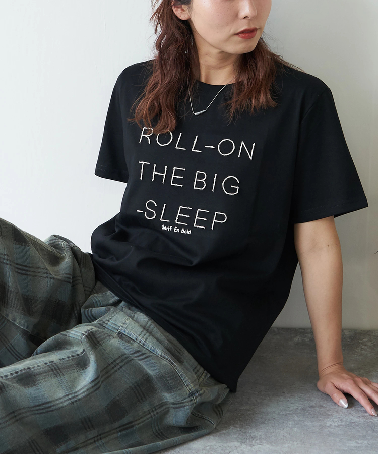 CUBE SUGAR(キューブシュガー) |【春夏新作】ブラシ 刺繍 ロゴ レギュラー Tシャツ