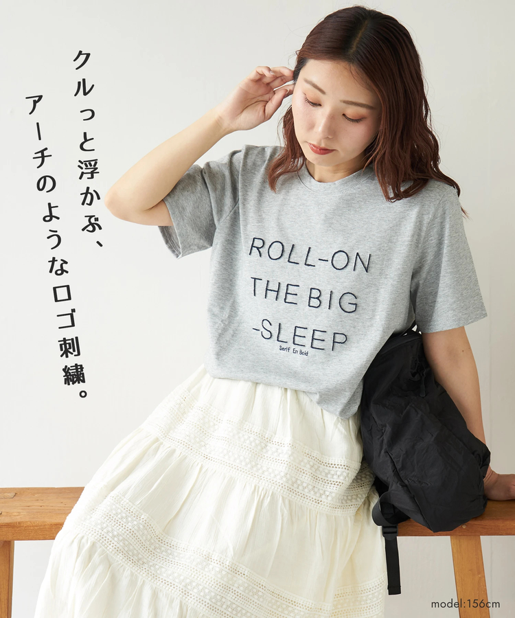 CUBE SUGAR(キューブシュガー) |【春夏新作】ブラシ 刺繍 ロゴ レギュラー Tシャツ