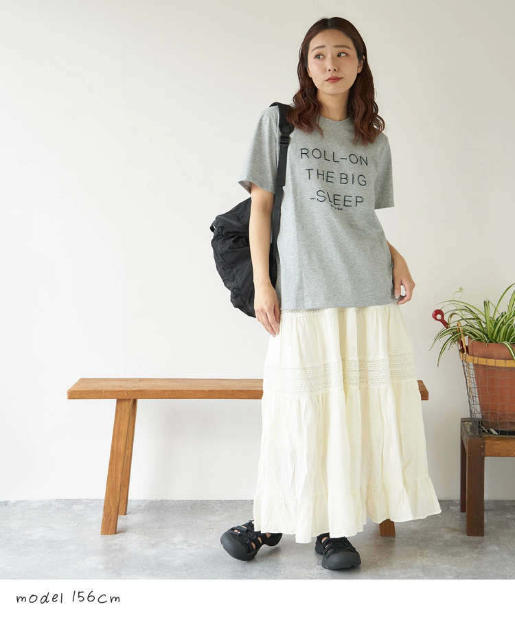 CUBE SUGAR(キューブシュガー) |【春夏新作】ブラシ 刺繍 ロゴ レギュラー Tシャツ