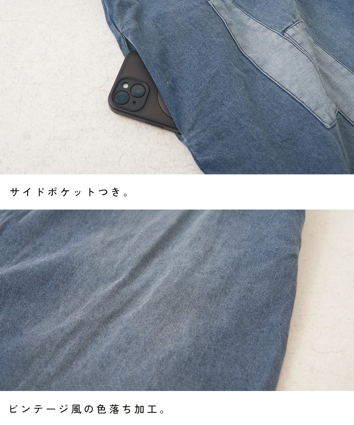 春夏新作】ライト デニム ノーカラー ワンピース｜ファッション通販