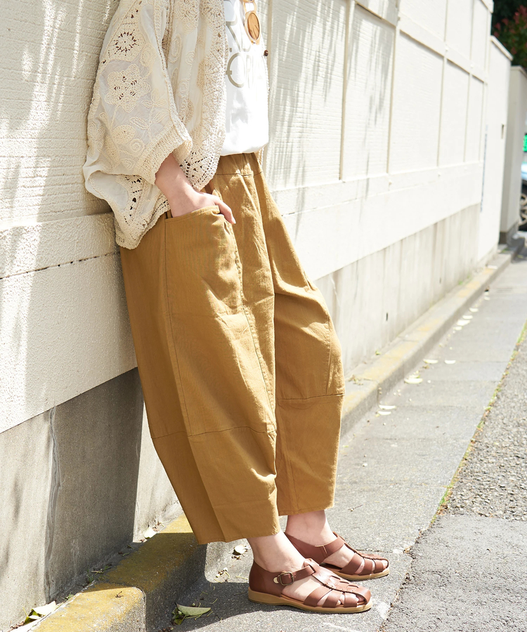 CUBE SUGAR(キューブシュガー) |【春新作】【4月下旬発送予定 / クーポン対象】WEB限定 立体 ポケット イージー コクーンパンツ