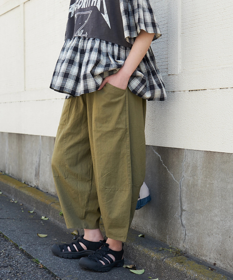 CUBE SUGAR(キューブシュガー) |【春新作】【4月下旬発送予定 / クーポン対象】WEB限定 立体 ポケット イージー コクーンパンツ