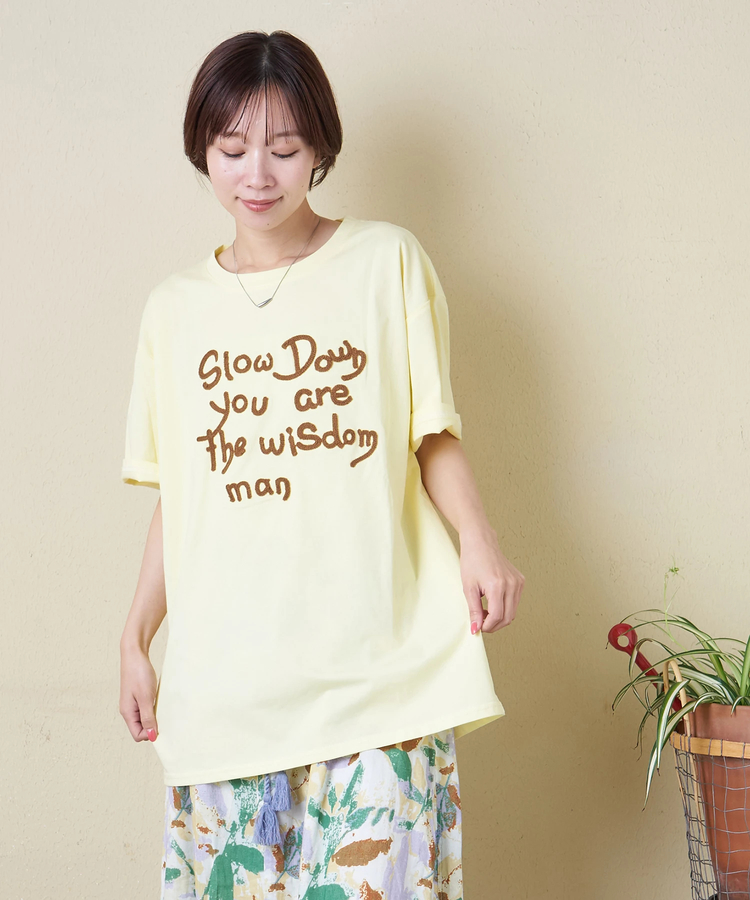 CUBE SUGAR(キューブシュガー) |【春夏新作】WEB限定 ロゴ 刺繍 Tシャツ