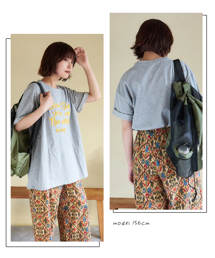 CUBE SUGAR(キューブシュガー) |【春夏新作】WEB限定 ロゴ 刺繍 Tシャツ