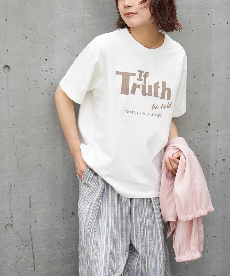 CUBE SUGAR(キューブシュガー) |【夏新作】26/-天竺 カットソー ビッグ ロゴ Tシャツ