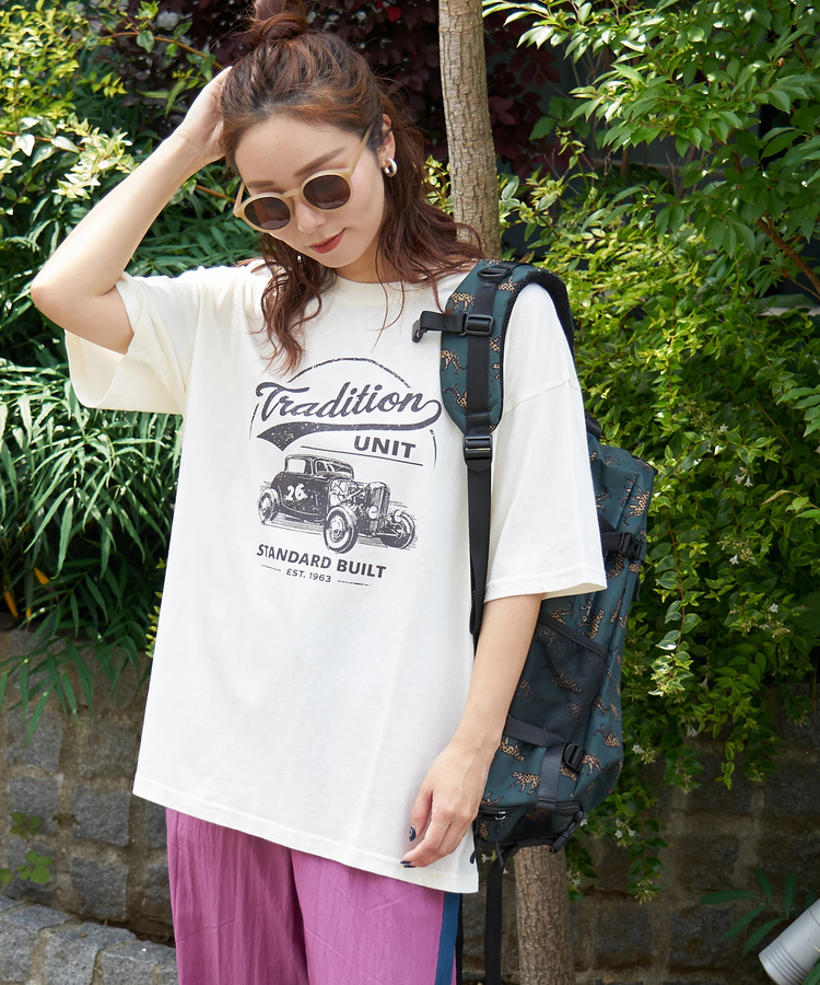 CUBE SUGAR(キューブシュガー) |【夏新作】32/-OE天竺 カットソー ロゴ プリント Tシャツ