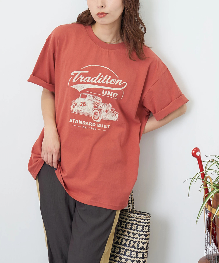 CUBE SUGAR(キューブシュガー) |【夏新作】32/-OE天竺 カットソー ロゴ プリント Tシャツ