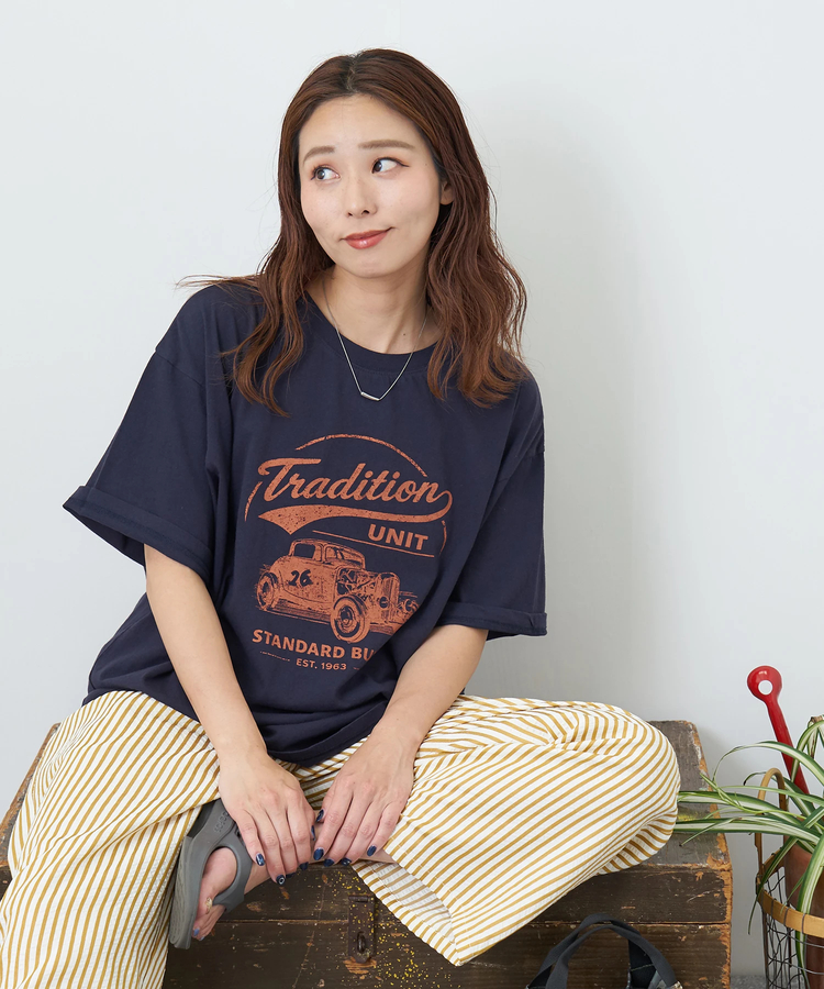 CUBE SUGAR(キューブシュガー) |【夏新作】32/-OE天竺 カットソー ロゴ プリント Tシャツ