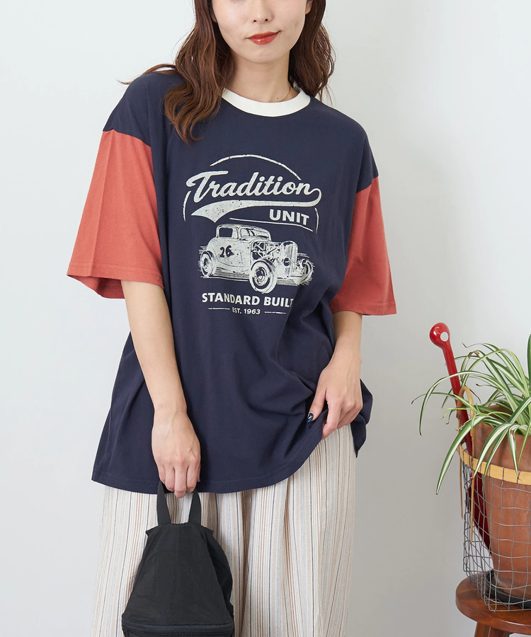 CUBE SUGAR(キューブシュガー) |【夏新作】32/-OE天竺 カットソー ロゴ プリント Tシャツ