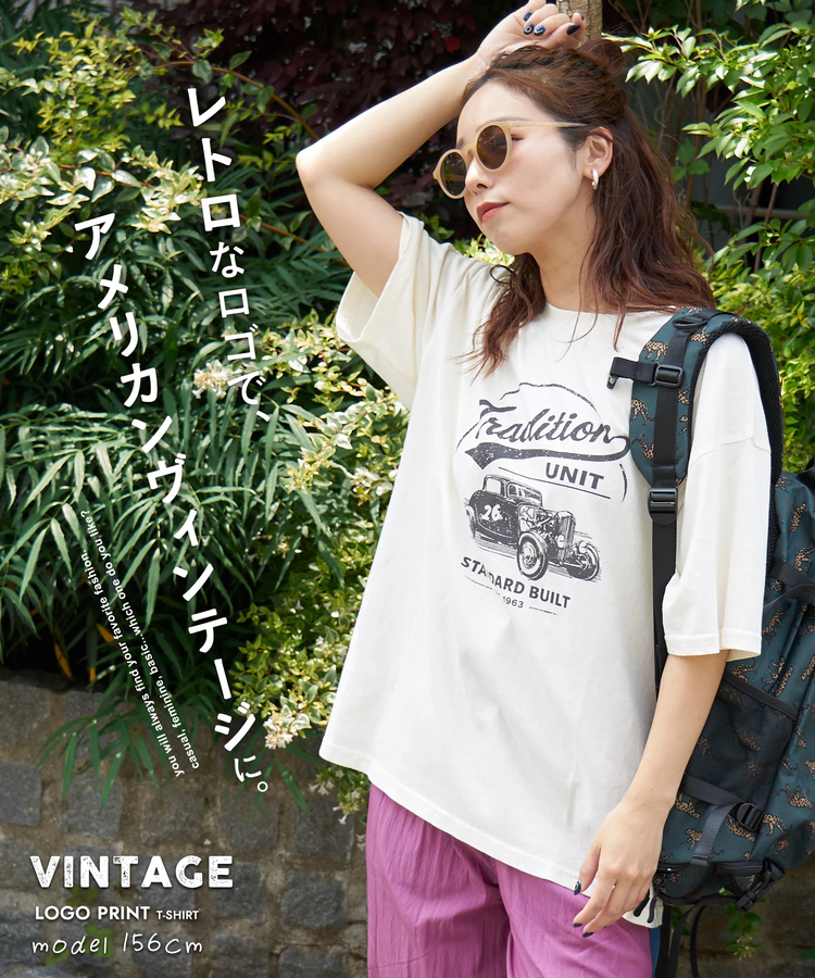 CUBE SUGAR(キューブシュガー) |【夏新作】32/-OE天竺 カットソー ロゴ プリント Tシャツ