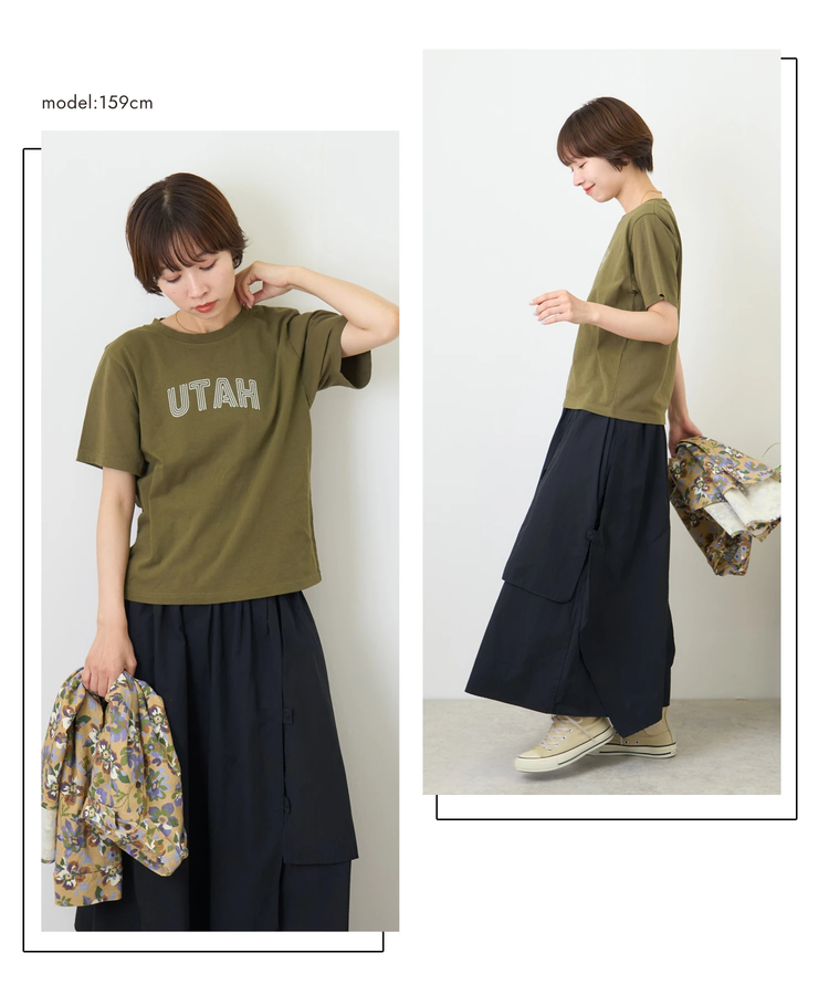 CUBE SUGAR(キューブシュガー) |【秋新作】21/-OE天竺 ロゴプリント ジャストサイズ Tシャツ