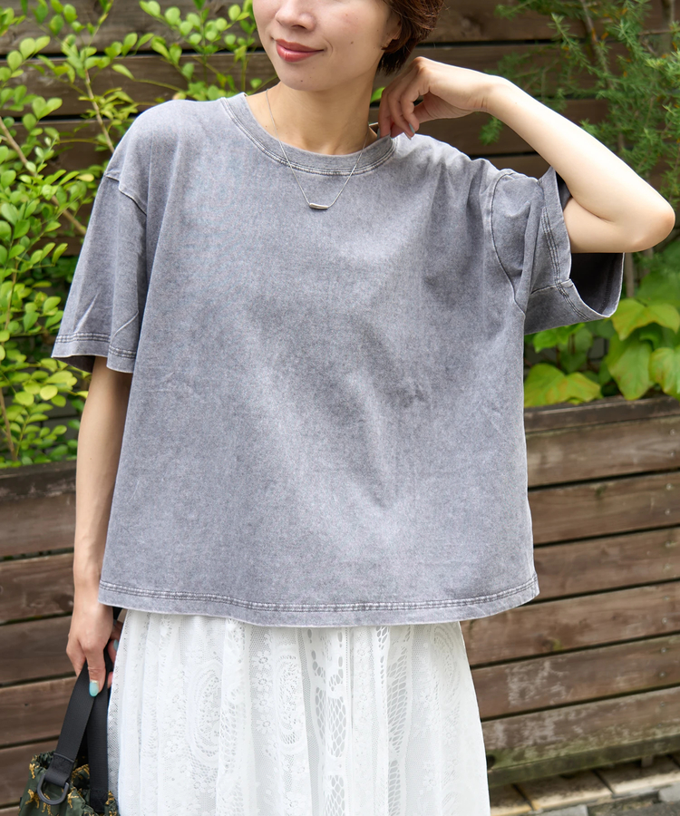 CUBE SUGAR(キューブシュガー) |【夏新作】ピグメント加工 ワイド Tシャツ