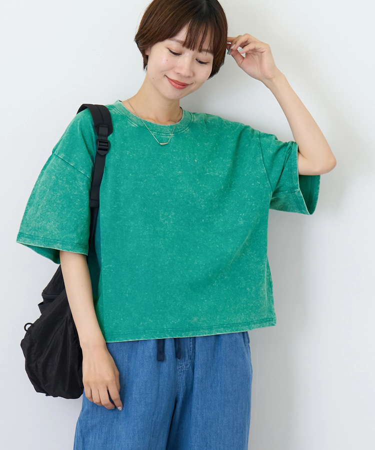 CUBE SUGAR(キューブシュガー) |【夏新作】ピグメント加工 ワイド Tシャツ