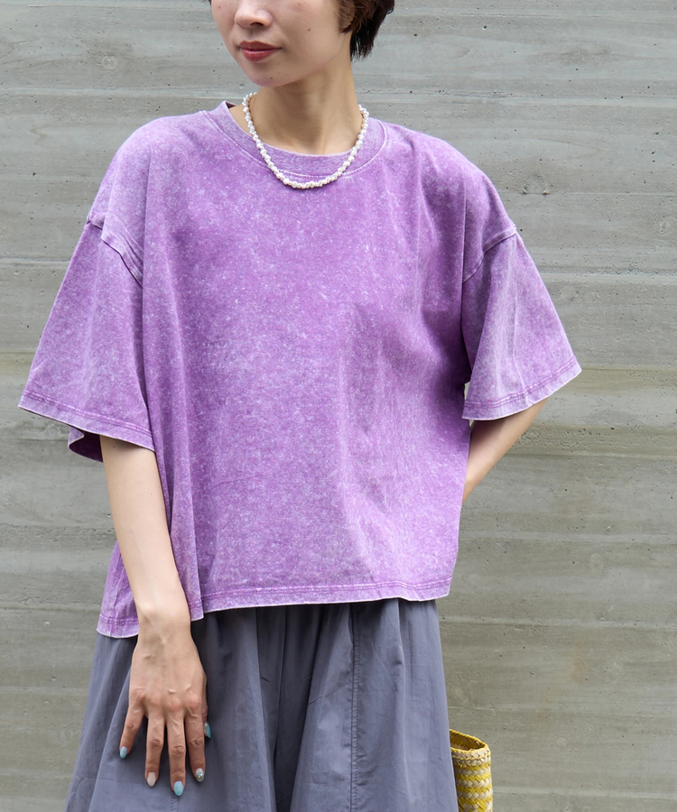 CUBE SUGAR(キューブシュガー) |【夏新作】ピグメント加工 ワイド Tシャツ
