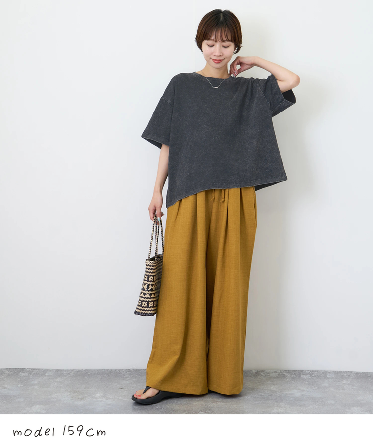 CUBE SUGAR(キューブシュガー) |【夏新作】ピグメント加工 ワイド Tシャツ