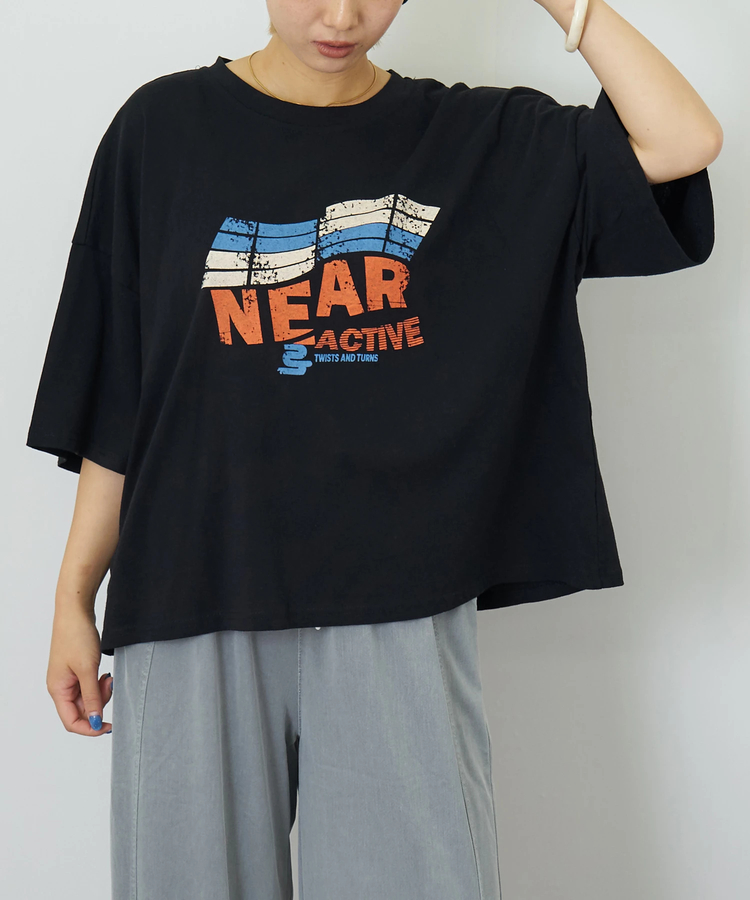 CUBE SUGAR(キューブシュガー) |【7/10頃発送予定】【夏新作】オールドスポーツライク グラフィックロゴ ワイド Tシャツ