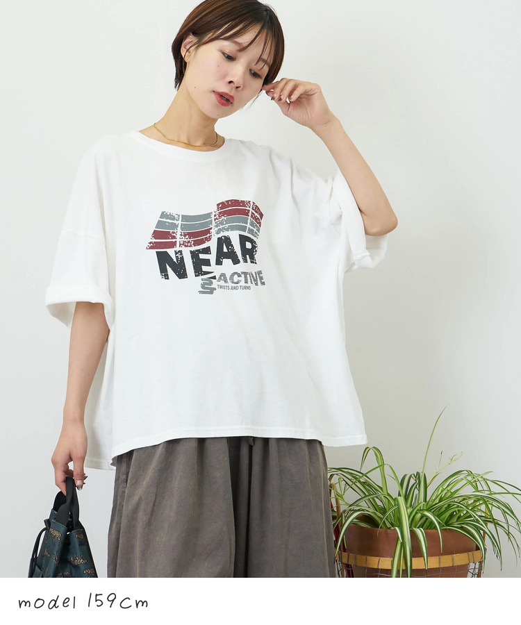 CUBE SUGAR(キューブシュガー) |【7/10頃発送予定】【夏新作】オールドスポーツライク グラフィックロゴ ワイド Tシャツ