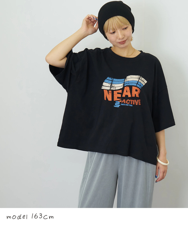 CUBE SUGAR(キューブシュガー) |【7/10頃発送予定】【夏新作】オールドスポーツライク グラフィックロゴ ワイド Tシャツ