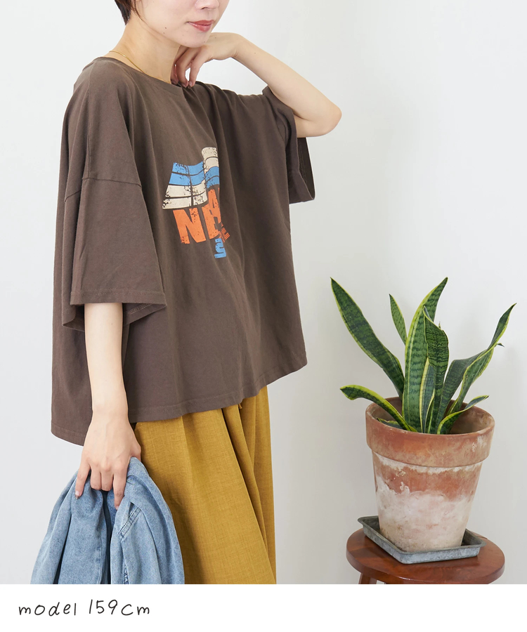 CUBE SUGAR(キューブシュガー) |【7/10頃発送予定】【夏新作】オールドスポーツライク グラフィックロゴ ワイド Tシャツ