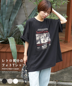 WEB限定 フォトプリント ビッグ Tシャツ