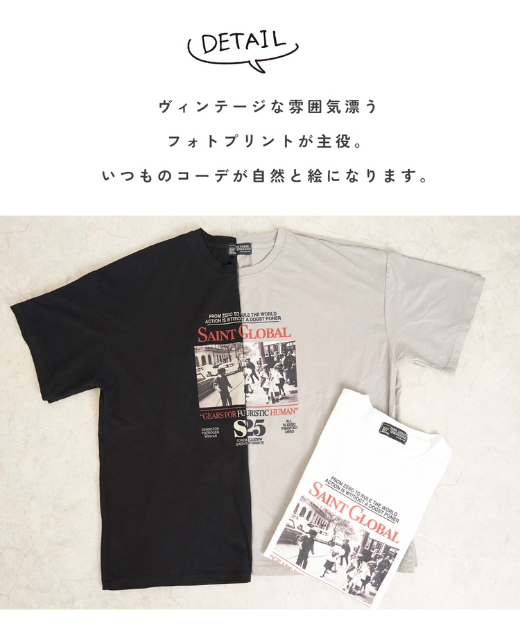 CUBE SUGAR(キューブシュガー) |【7/10頃発送予定】【夏新作】WEB限定 フォトプリント ビッグ Tシャツ