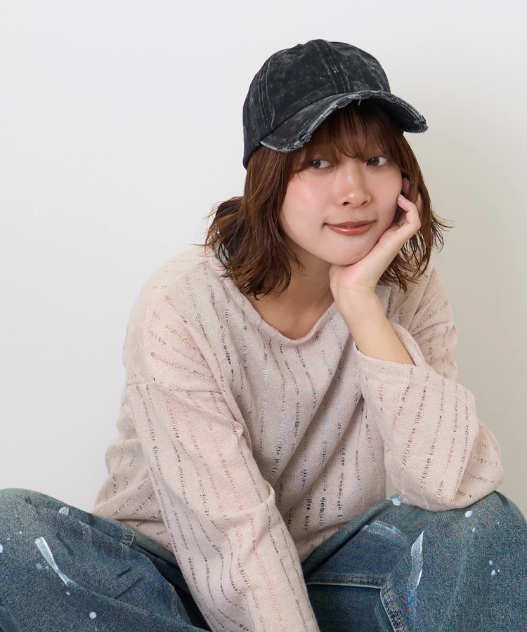 CUBE SUGAR(キューブシュガー) |【秋新作】ダメージ加工 ベースボール キャップ